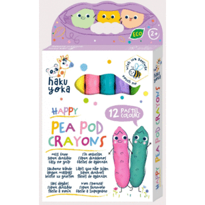 HAPPY PEA POD CRAYONS (PACK OF 12) PASTEL