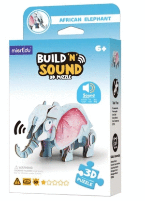 BUILD N SOUND 3D PUZZLE AFRICAN ELEPHANT