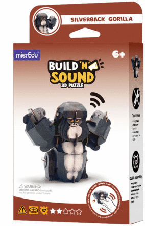 BUILD 'N' SOUND 3D PUZZLE SILVERBACK GORILLA